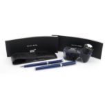 Montblanc Noblesse Oblige fountain pen and propelling pencil with After Market leather case and ink,