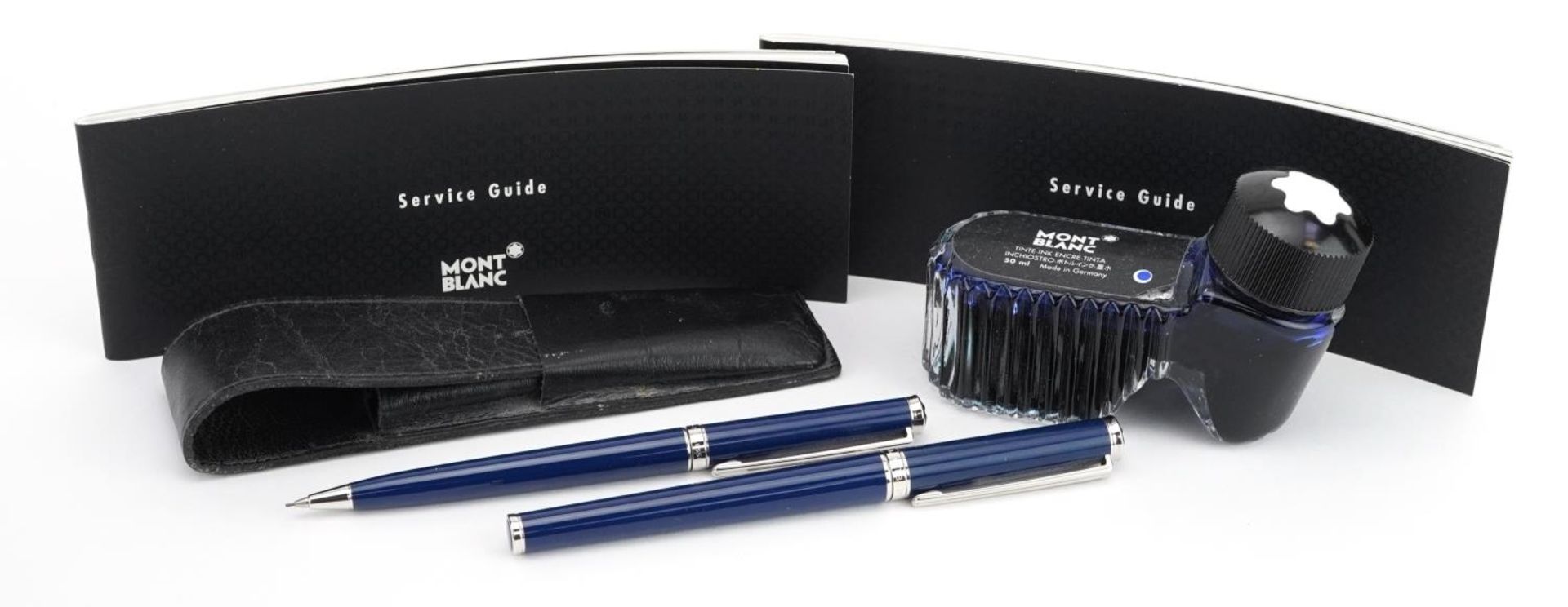 Montblanc Noblesse Oblige fountain pen and propelling pencil with After Market leather case and ink,