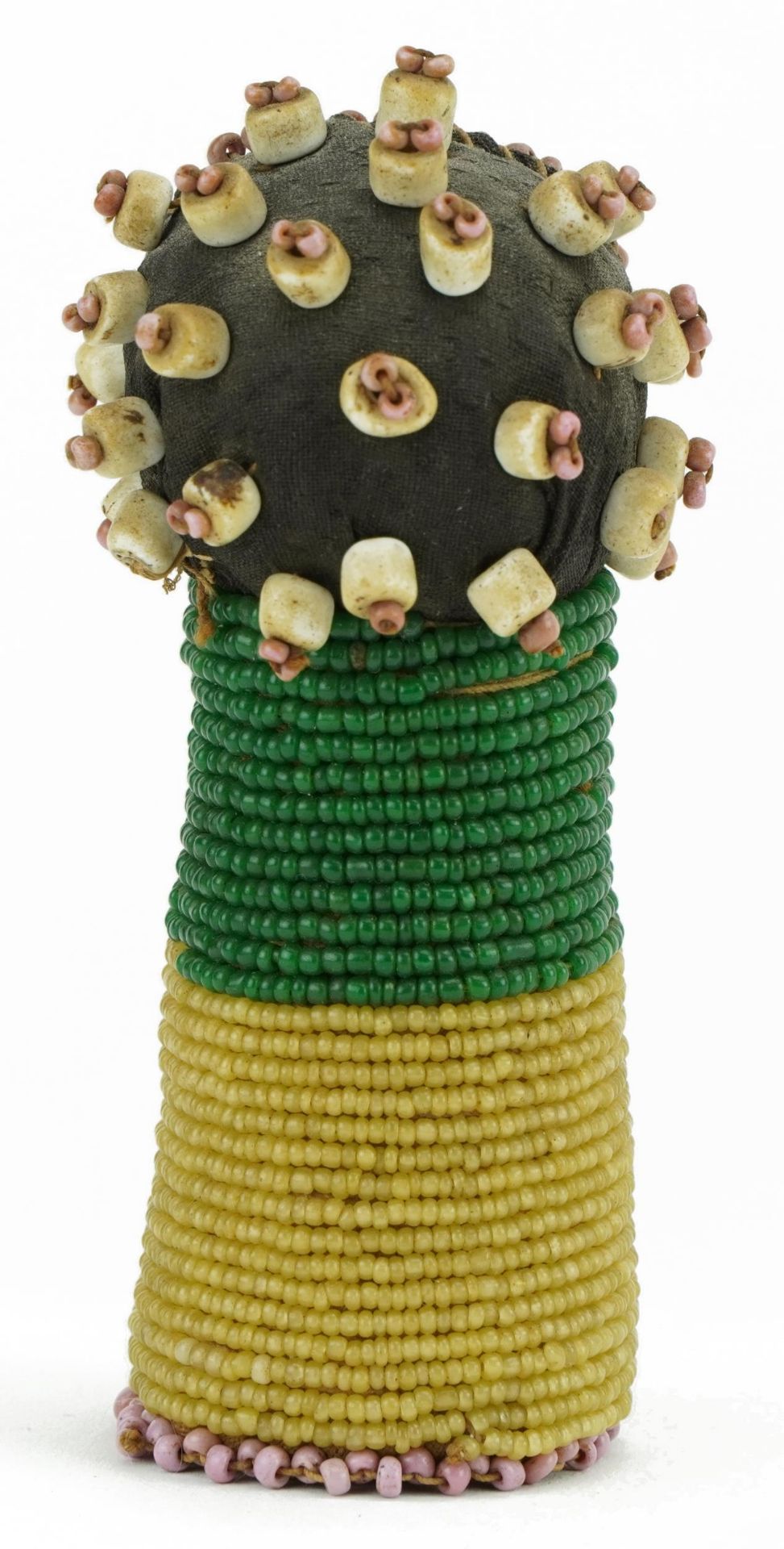 African tribal interest beadwork Ndebele witchcraft doll, 12cm high : For further information on - Bild 2 aus 3