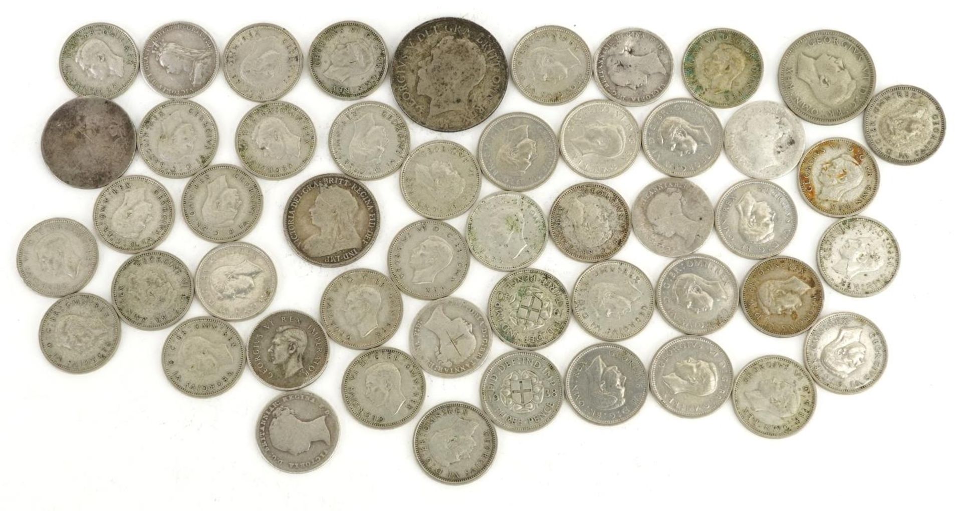 Collection of Victorian and later thrupenny bits, 71g : For further information on this lot please - Image 4 of 6