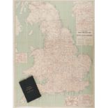 Geographia canvas backed road mileage map of England & Wales with slip case, 126cm x 102cm : For