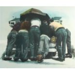 Richard Doyle 2001 - First Car, pencil signed print in colour, limited edition 455/495, mounted,