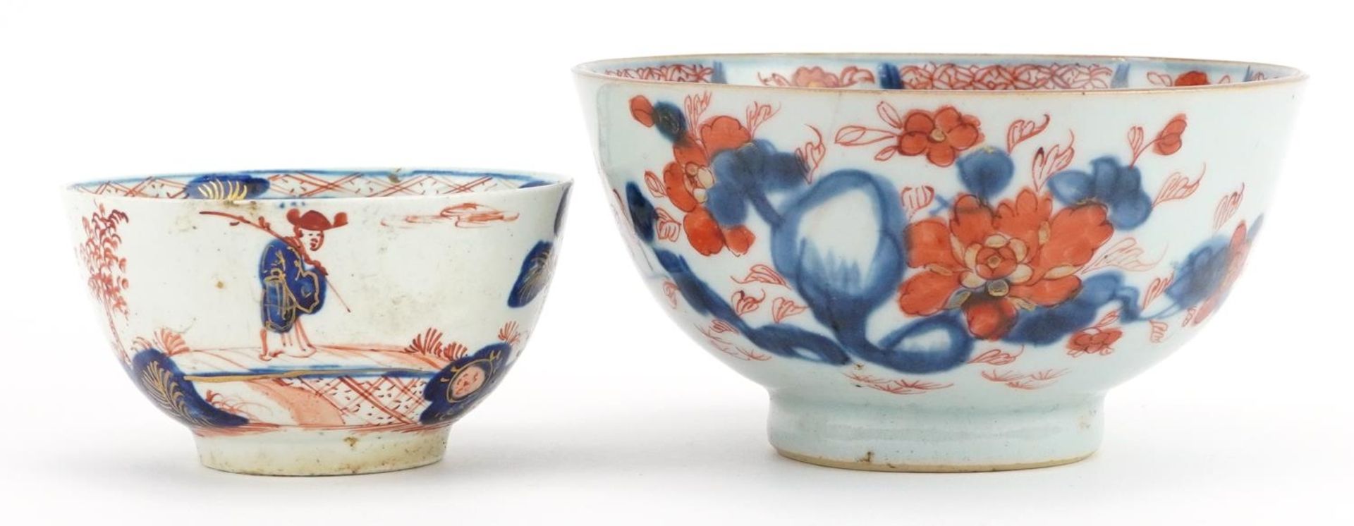 Two Imari ceramic bowls including Japanese example, the largest 11.5cm in diameter : For further
