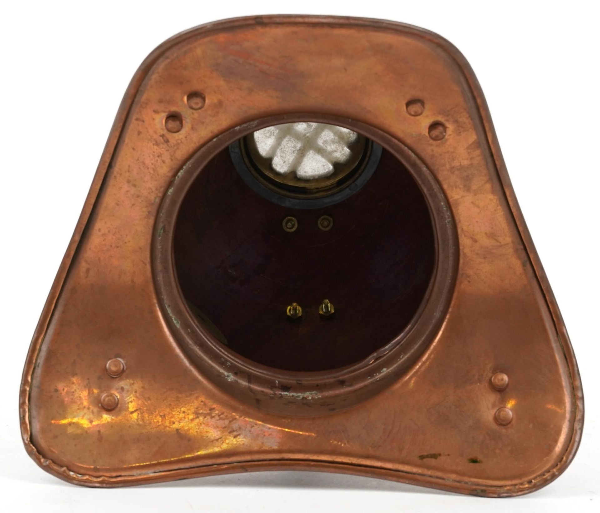 Miniature copper and brass model of a diver's helmet, 17.5cm high : For further information on - Image 3 of 3