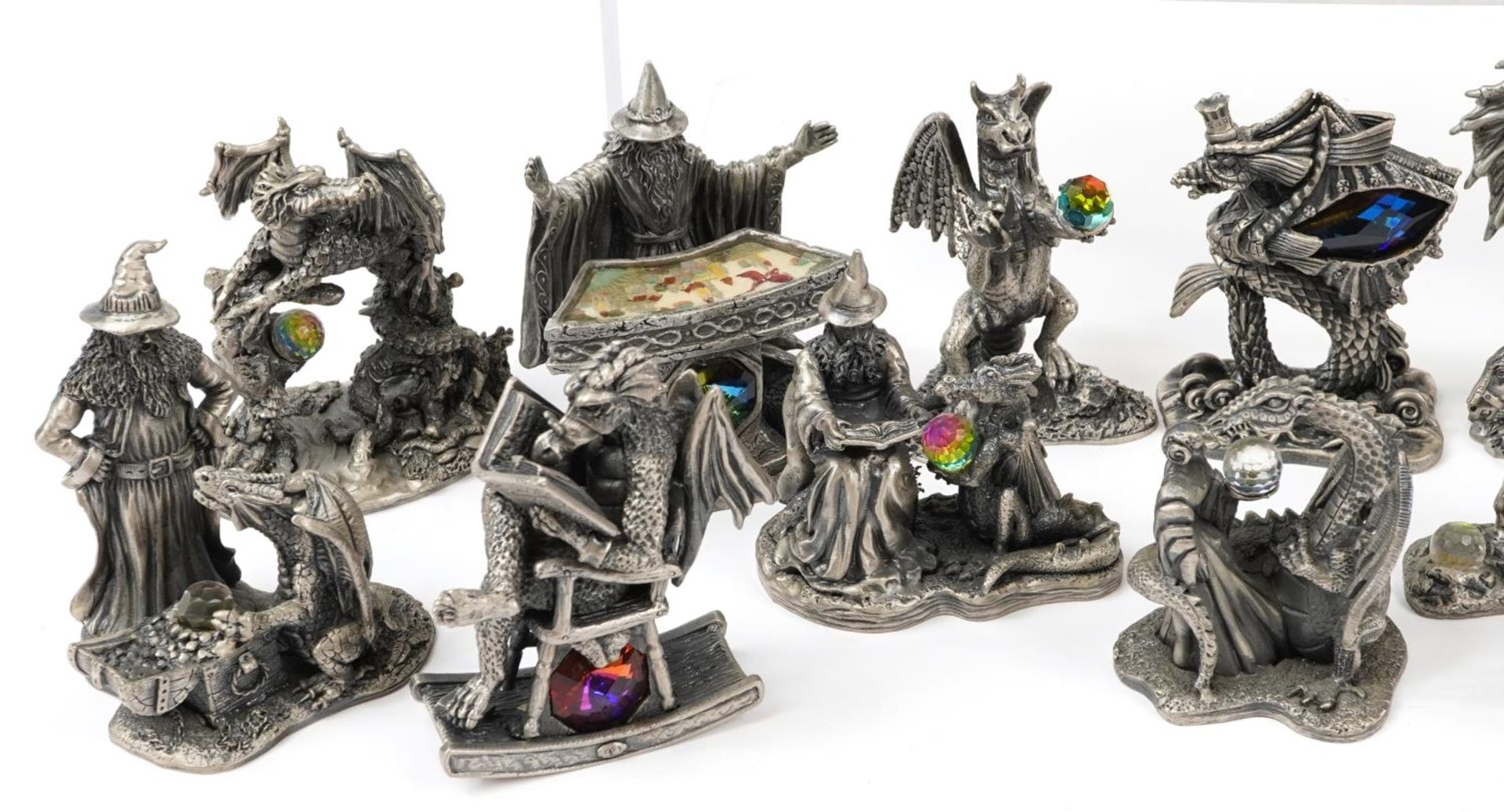 Twenty Myth & Magic pewter figures including Collector's Club and exhibition pieces, the largest 9. - Image 3 of 5