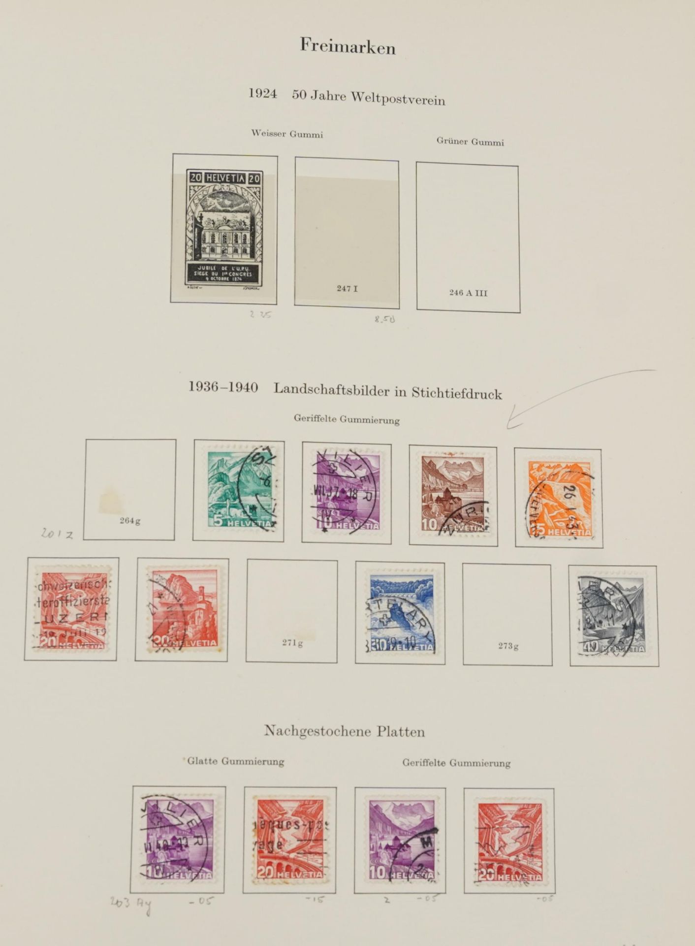 Collection of Swiss stamps arranged in a stock book : For further information on this lot please - Image 3 of 10