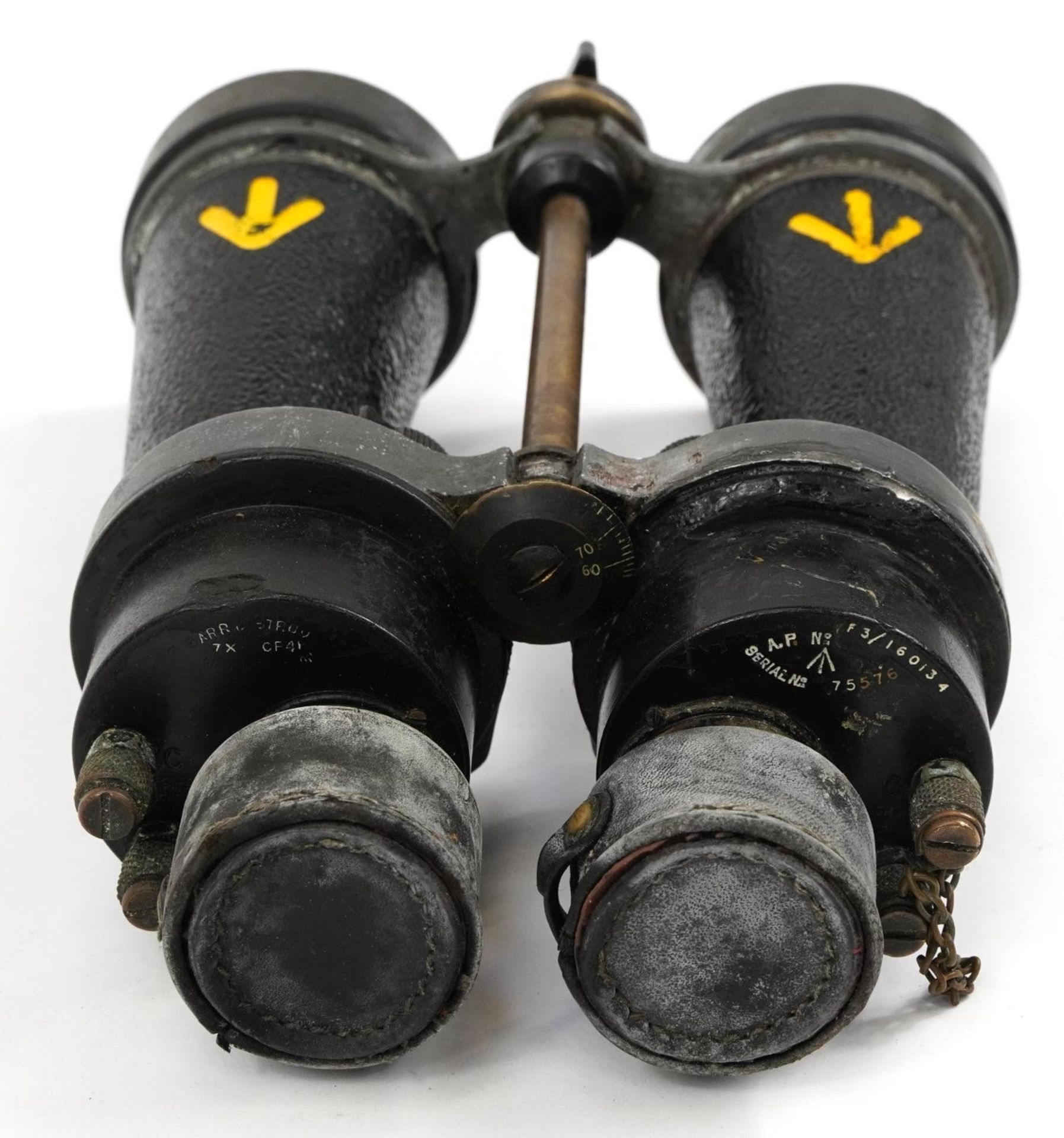 Barr & Stroud, pair of British military interest binoculars with leather case, serial number - Bild 3 aus 3