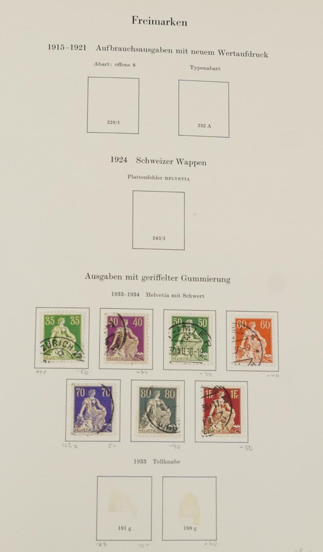 Collection of Swiss stamps arranged in a stock book : For further information on this lot please - Image 2 of 10