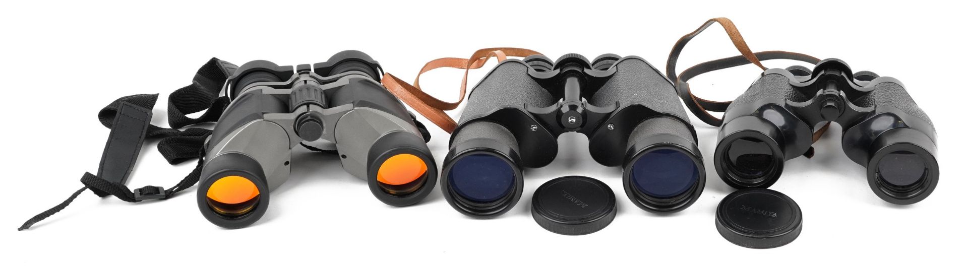 Three pairs of binoculars with cases comprising Ross of London Solaross 9 x 35, Gardman 8 x 40 WA - Bild 2 aus 4
