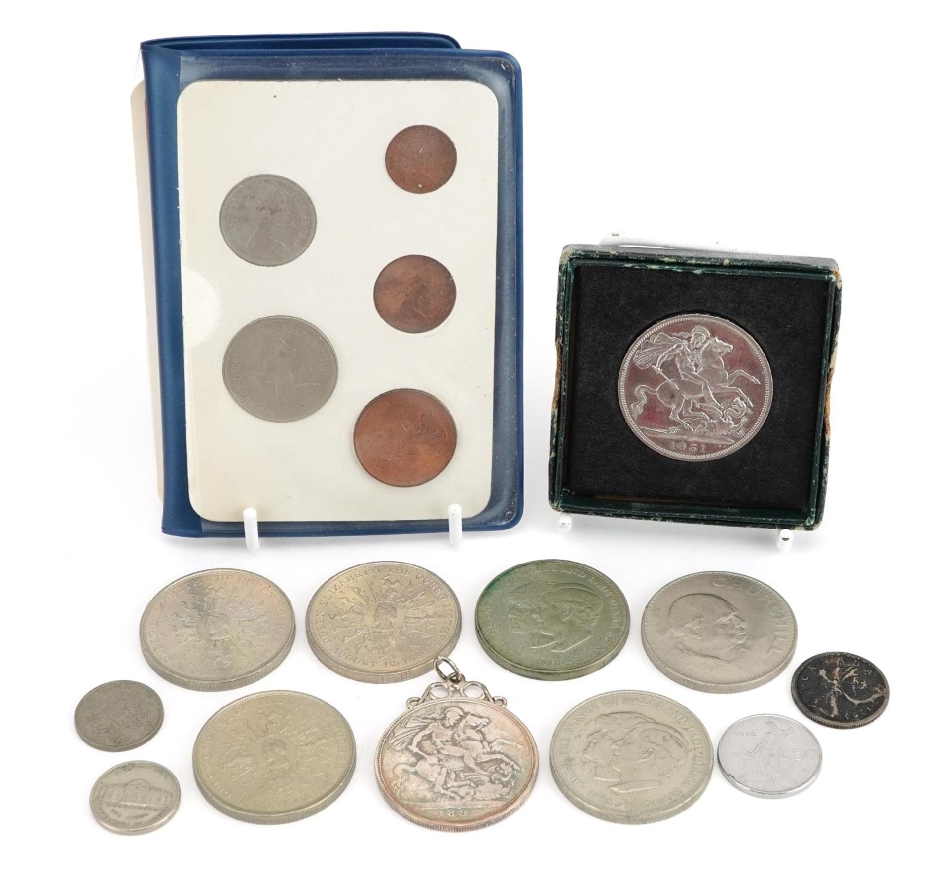 Victorian and later British coinage including 1892 silver crown : For further information on this