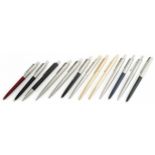 Thirteen Vintage parker pens : For further information on this lot please contact the auctioneer