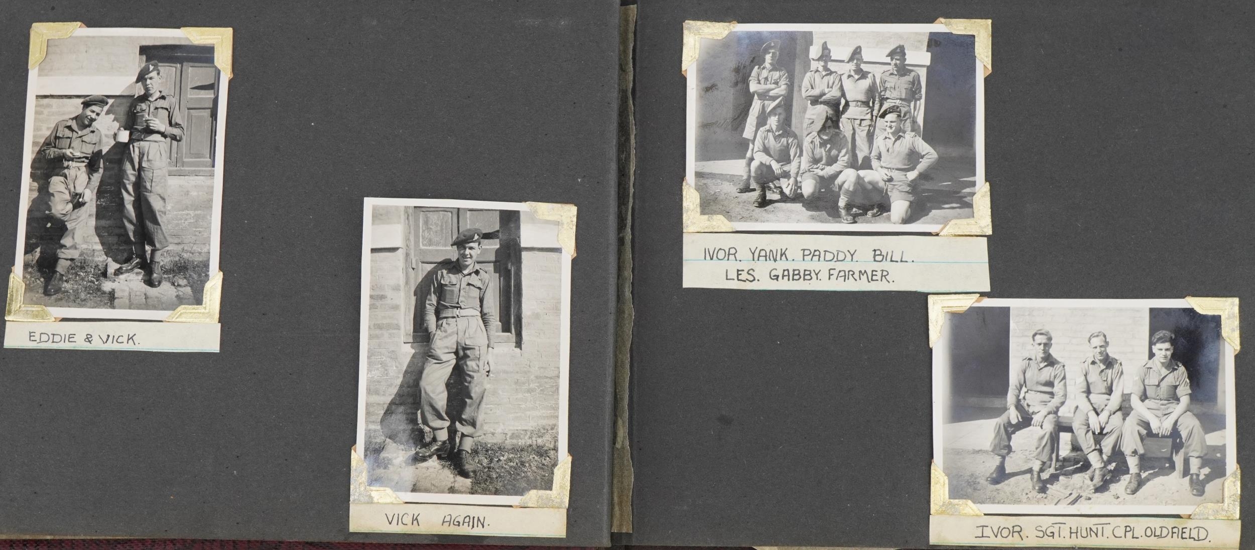 Military interest black and white photographs of India arranged in an album including native - Image 2 of 9