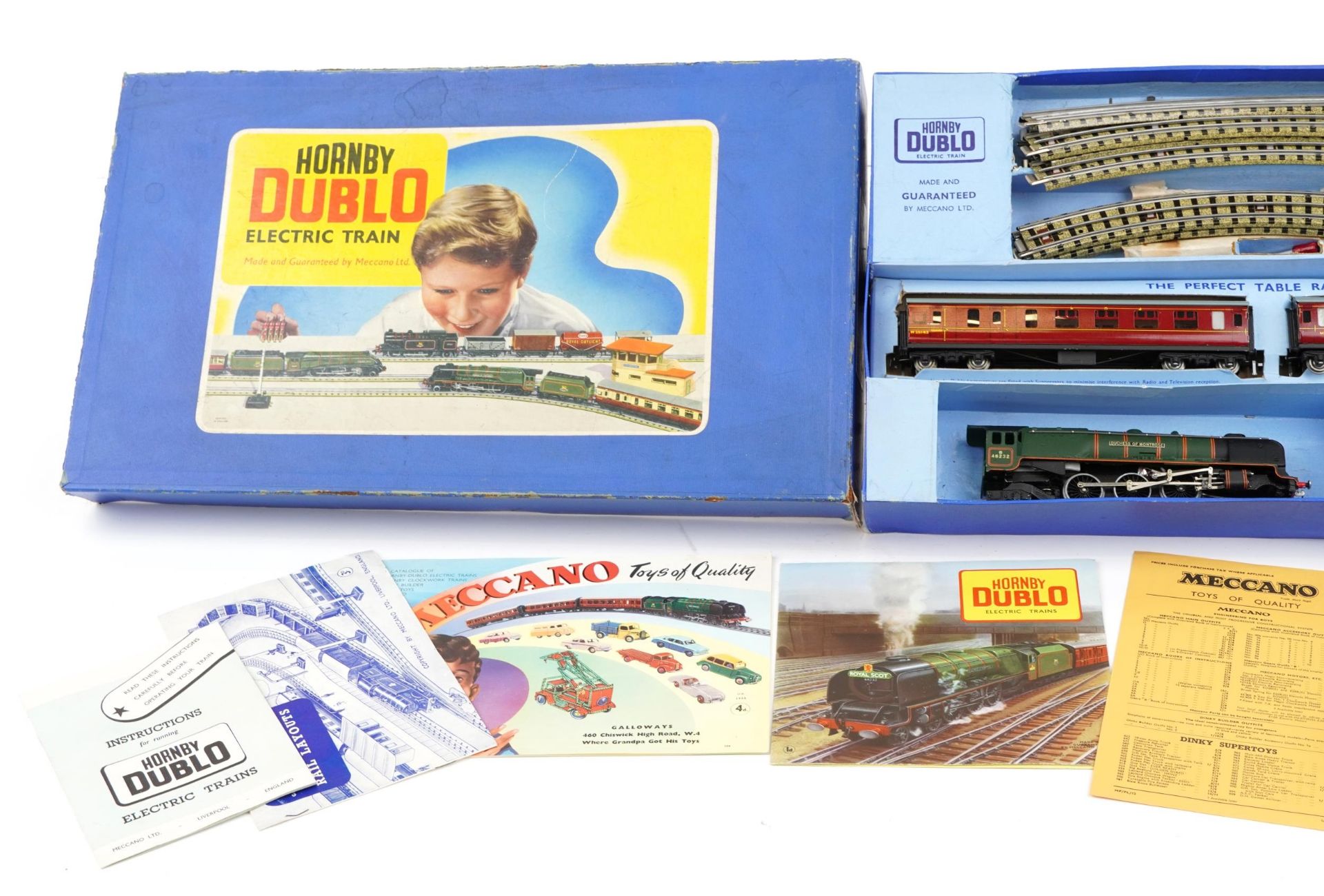Vintage Hornby Dublo Duchess of Montrose passenger trainset with box and a Meccano A3 power - Image 2 of 3