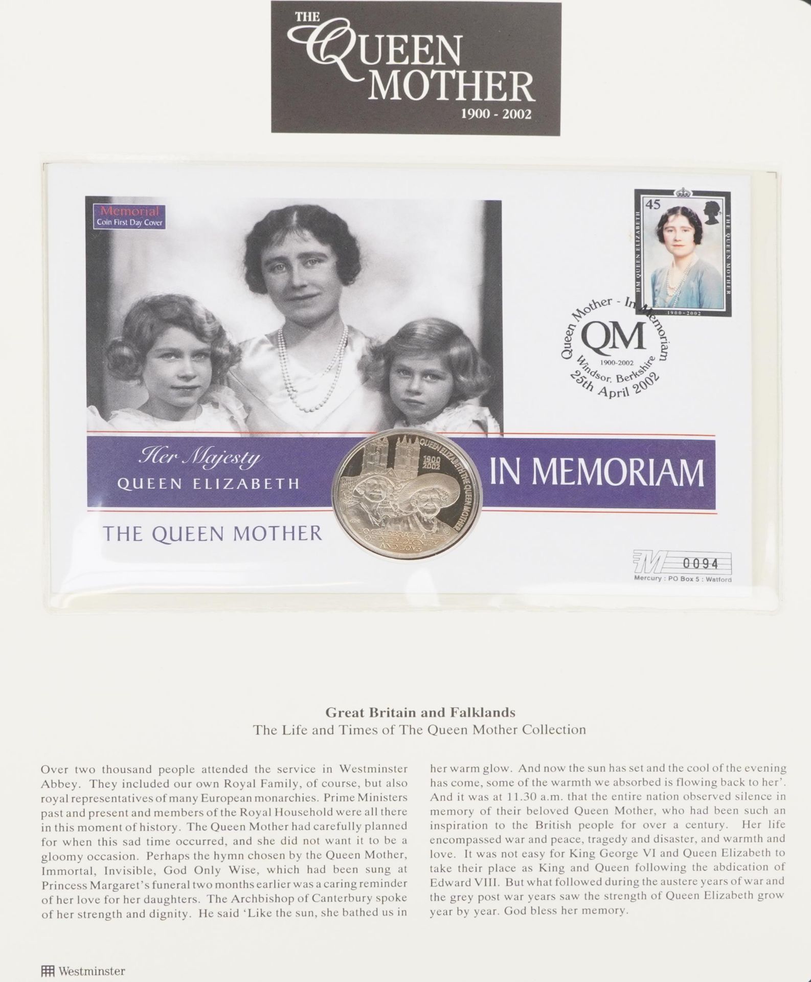 Commemorative coin covers arranged in two albums including The Life and Times of The Queen Mother - Image 8 of 11