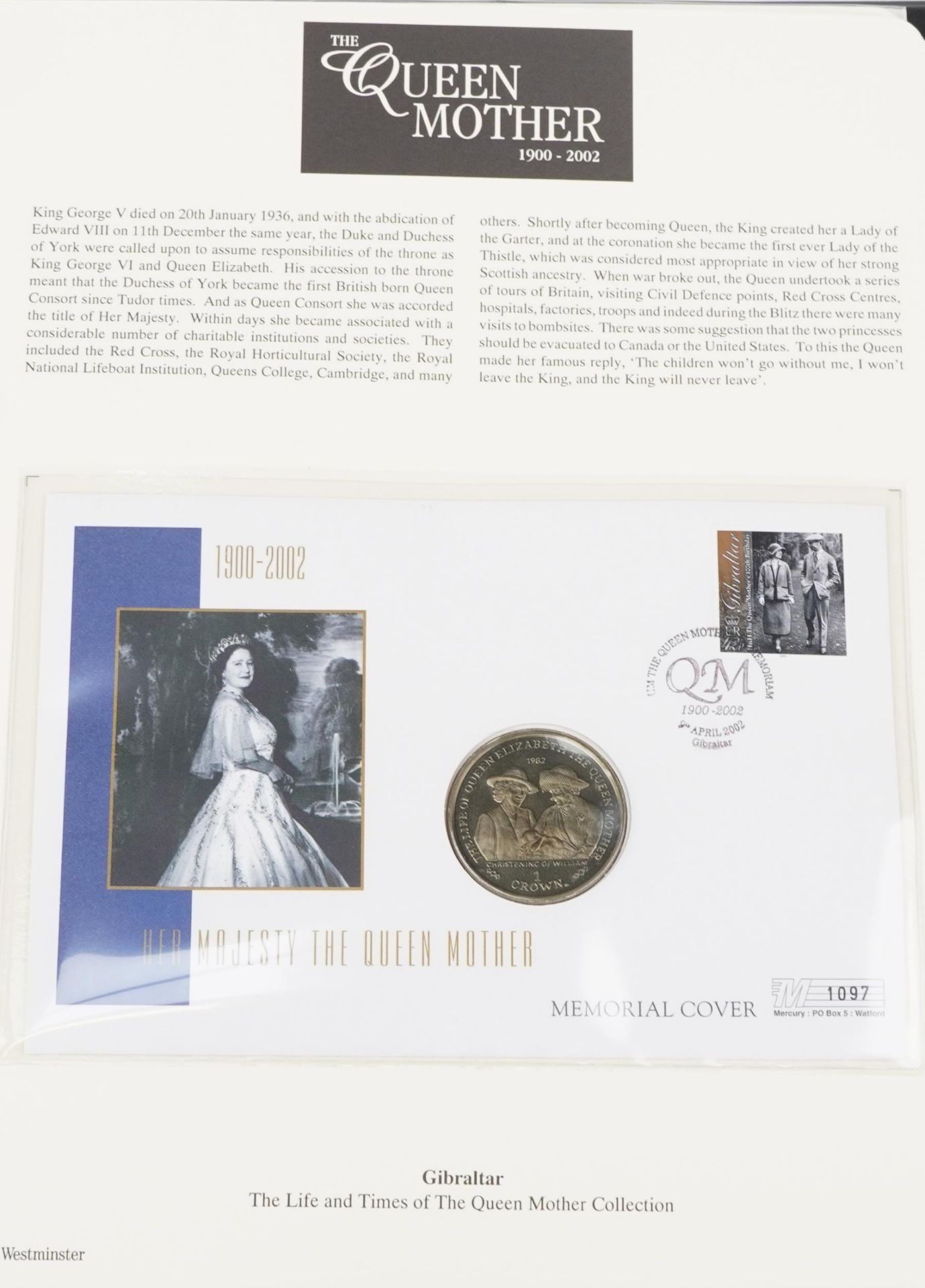 Commemorative coin covers arranged in two albums including The Life and Times of The Queen Mother - Image 5 of 11
