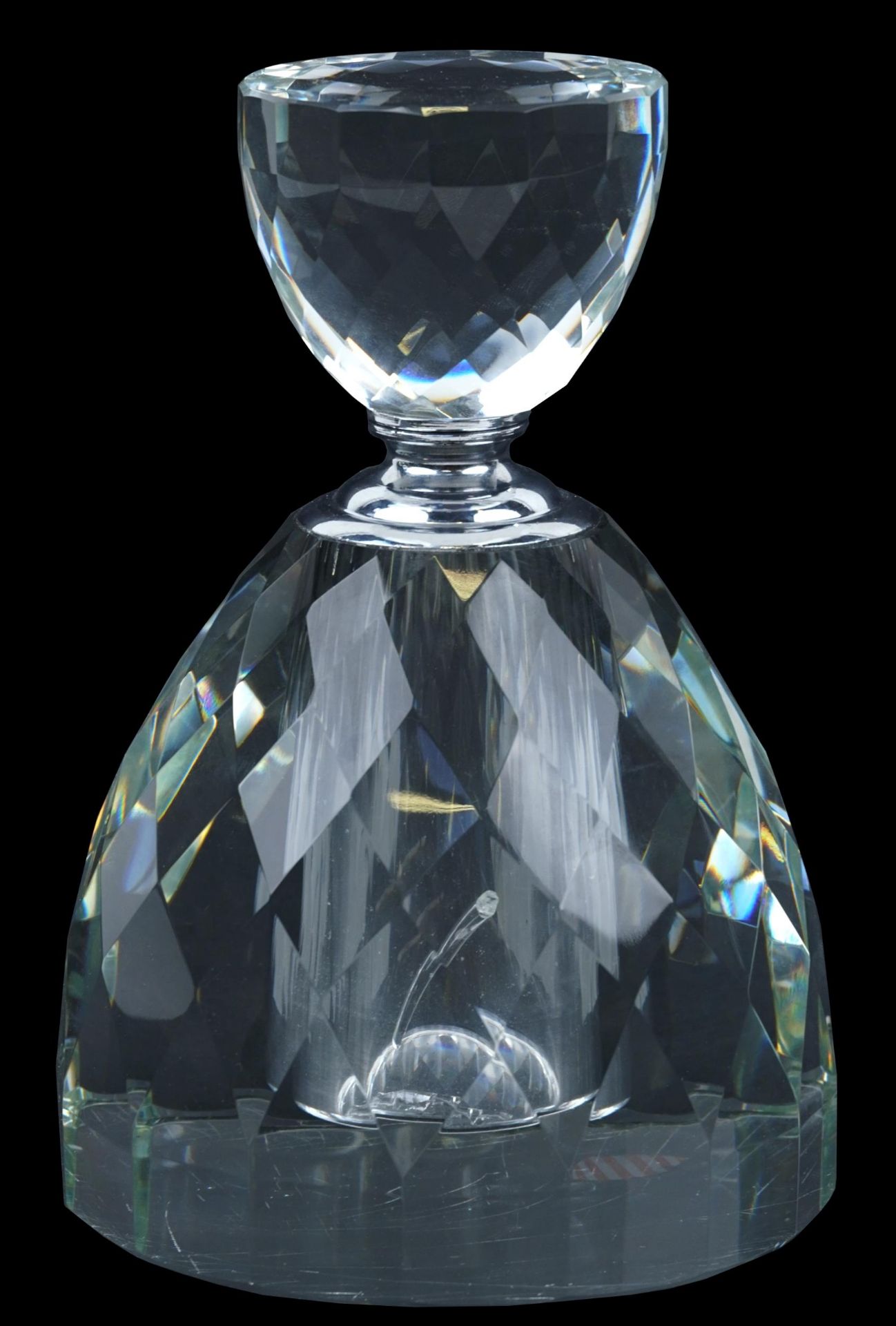 Large Art Deco style cut glass scent bottle, 21cm high : For further information on this lot - Image 2 of 3
