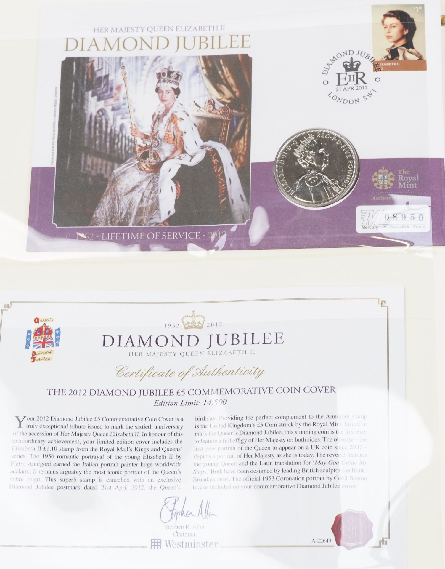 The Queen's Golden Jubilee coin covers and stamps, some mint, arranged in two albums including Great - Image 6 of 14