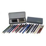 Vintage and later pens and pencils including Parker : For further information on this lot please