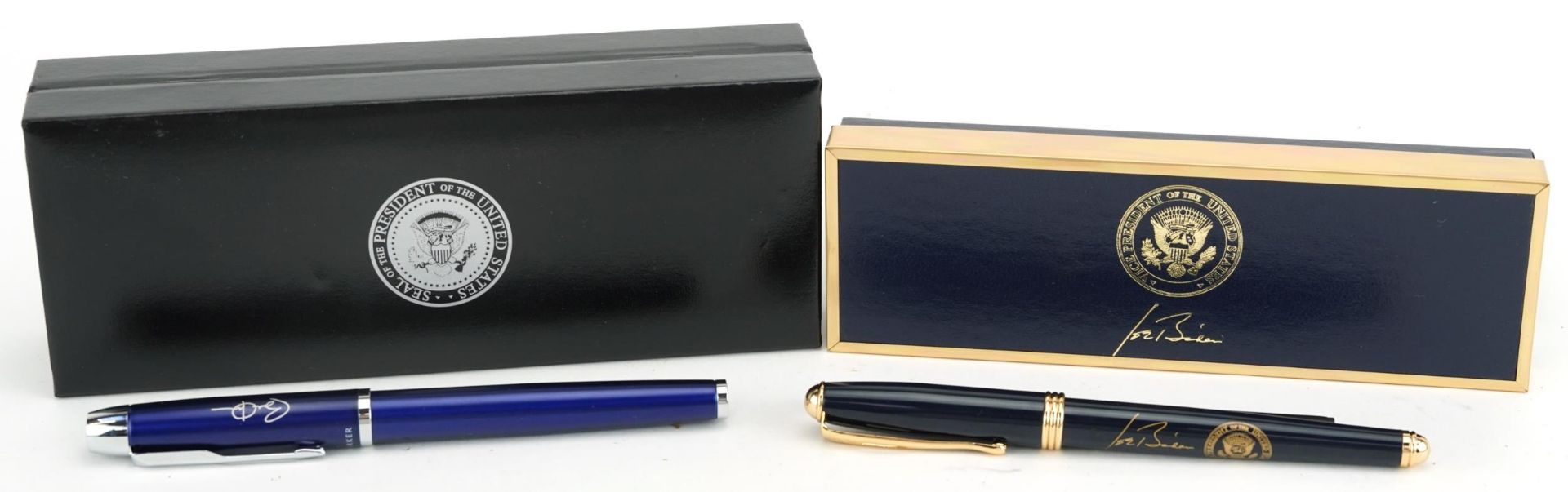 Two American presidential and political interest pens including Parker with Barack Obama facsimile