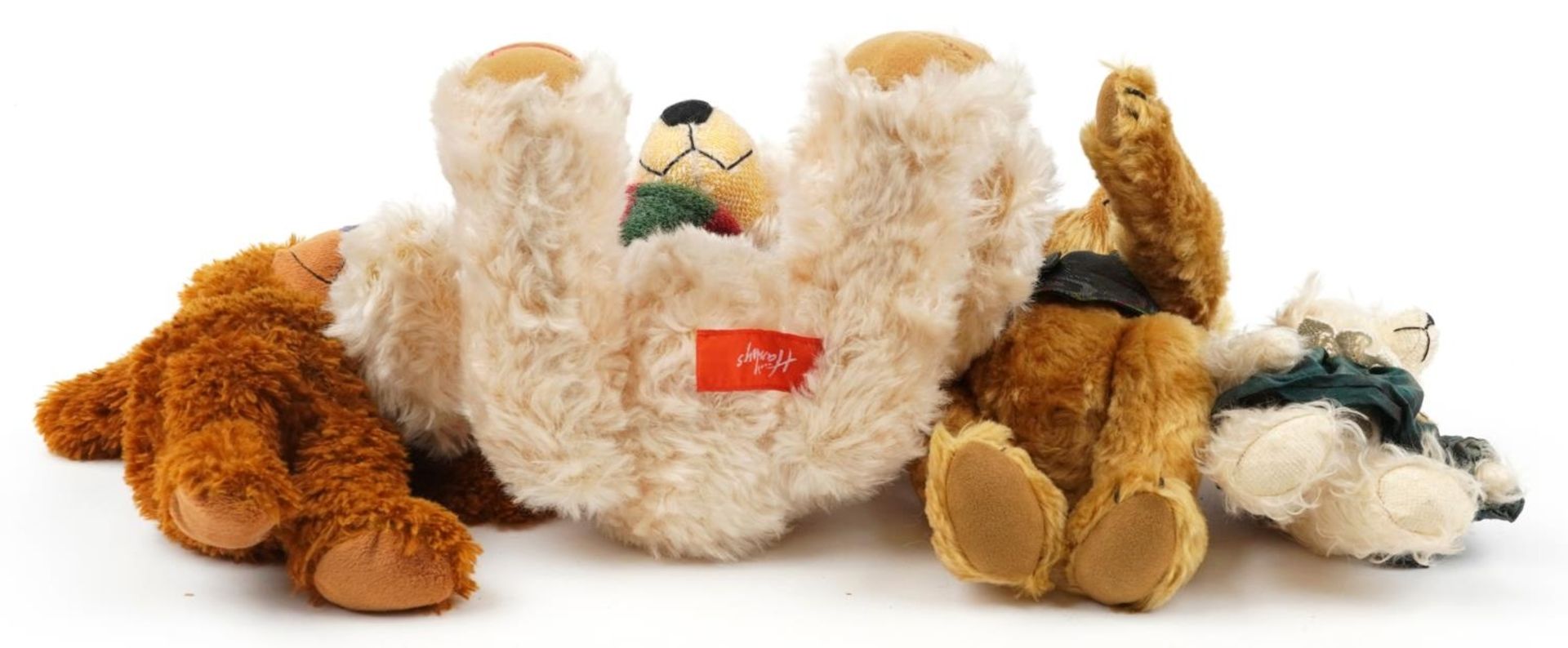 Four teddy bears including Steiff Charly and Hambey's limited edition bear, the largest 32cm - Image 3 of 4