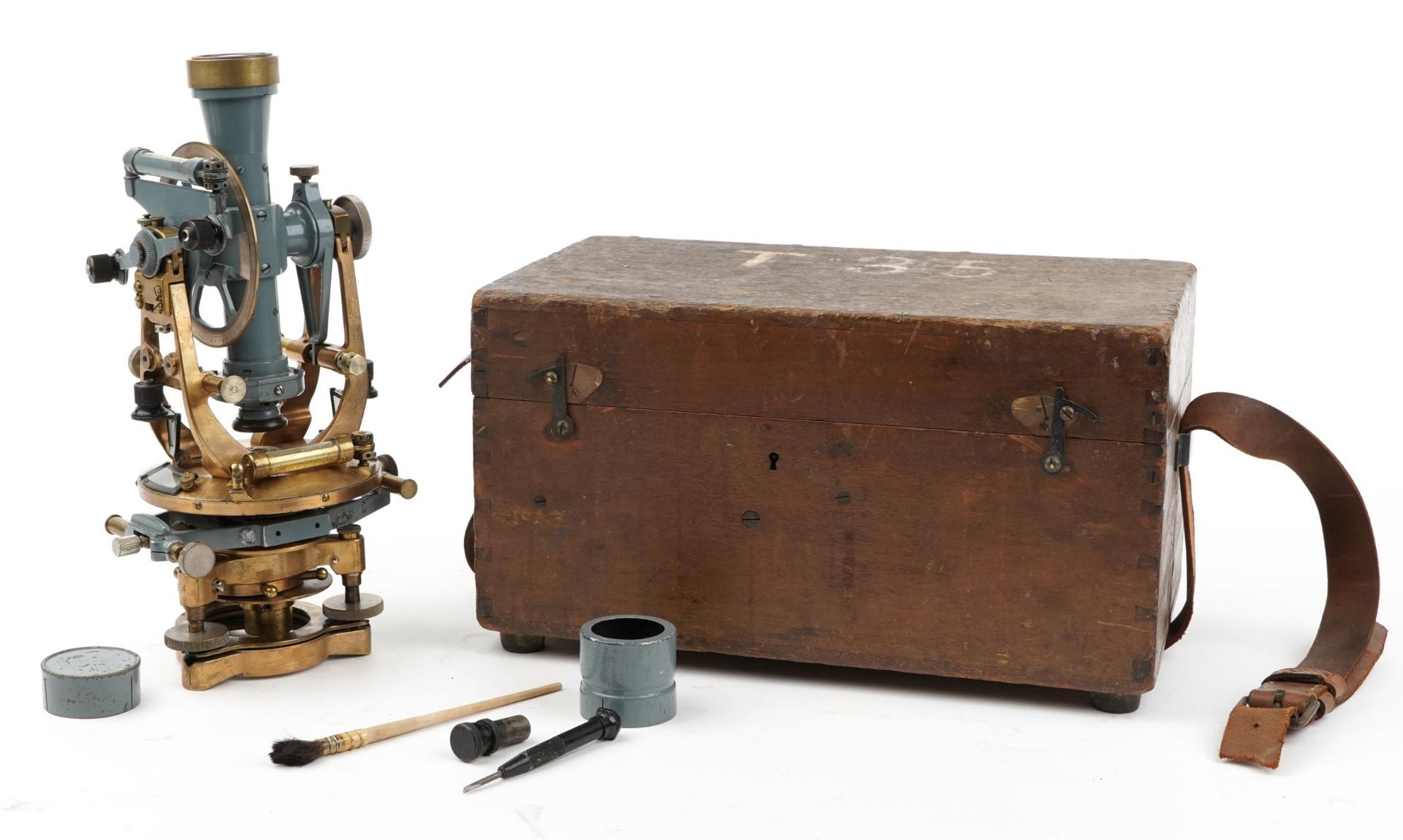 Cooke Troughton & Simms, vintage surveyor's theodolite number 40094, housed in a fitted oak case :
