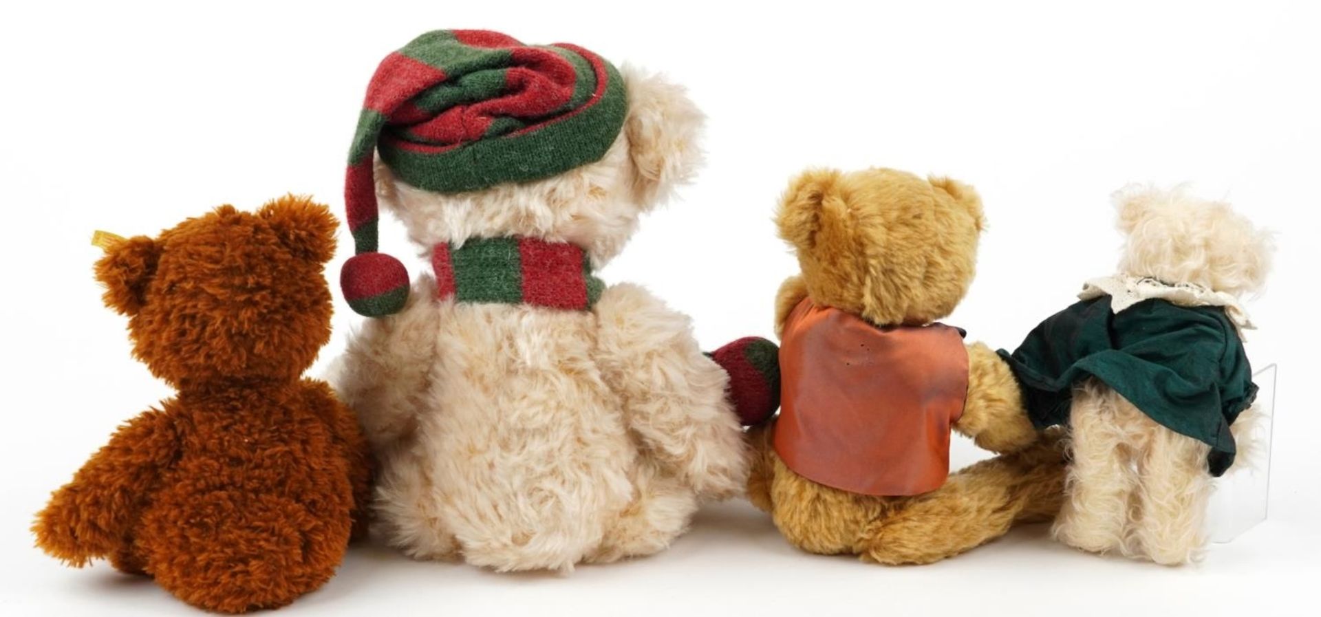 Four teddy bears including Steiff Charly and Hambey's limited edition bear, the largest 32cm - Image 2 of 4