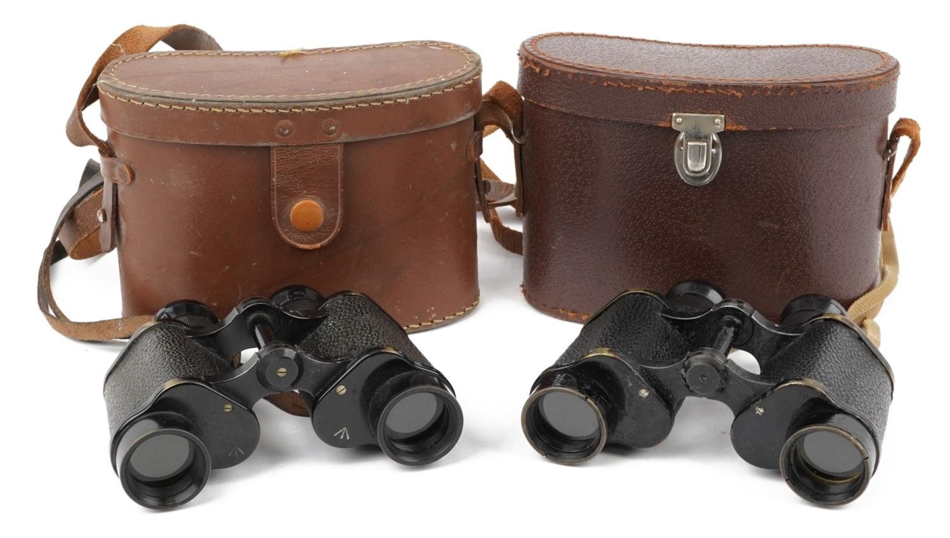 Kershaw & Son of Leeds, two pairs of military interest Bino Prism No 2 MK 2 x 6 binoculars with