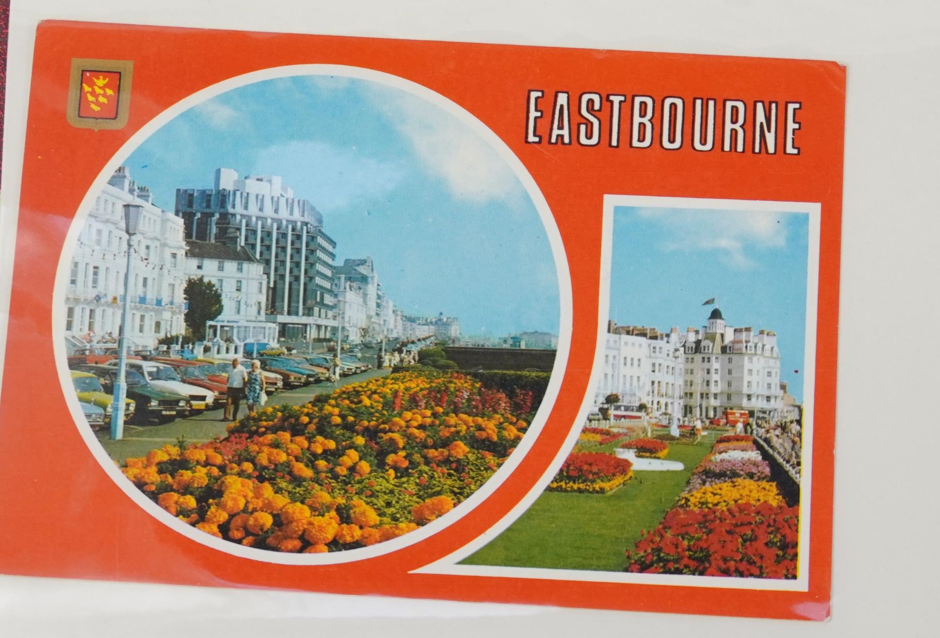 Collection of Eastbourne postcards arranged in two albums including Holywell : For further - Image 5 of 14