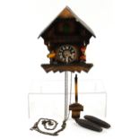 Black Forest carved wood cuckoo clock : For further information on this lot please contact the