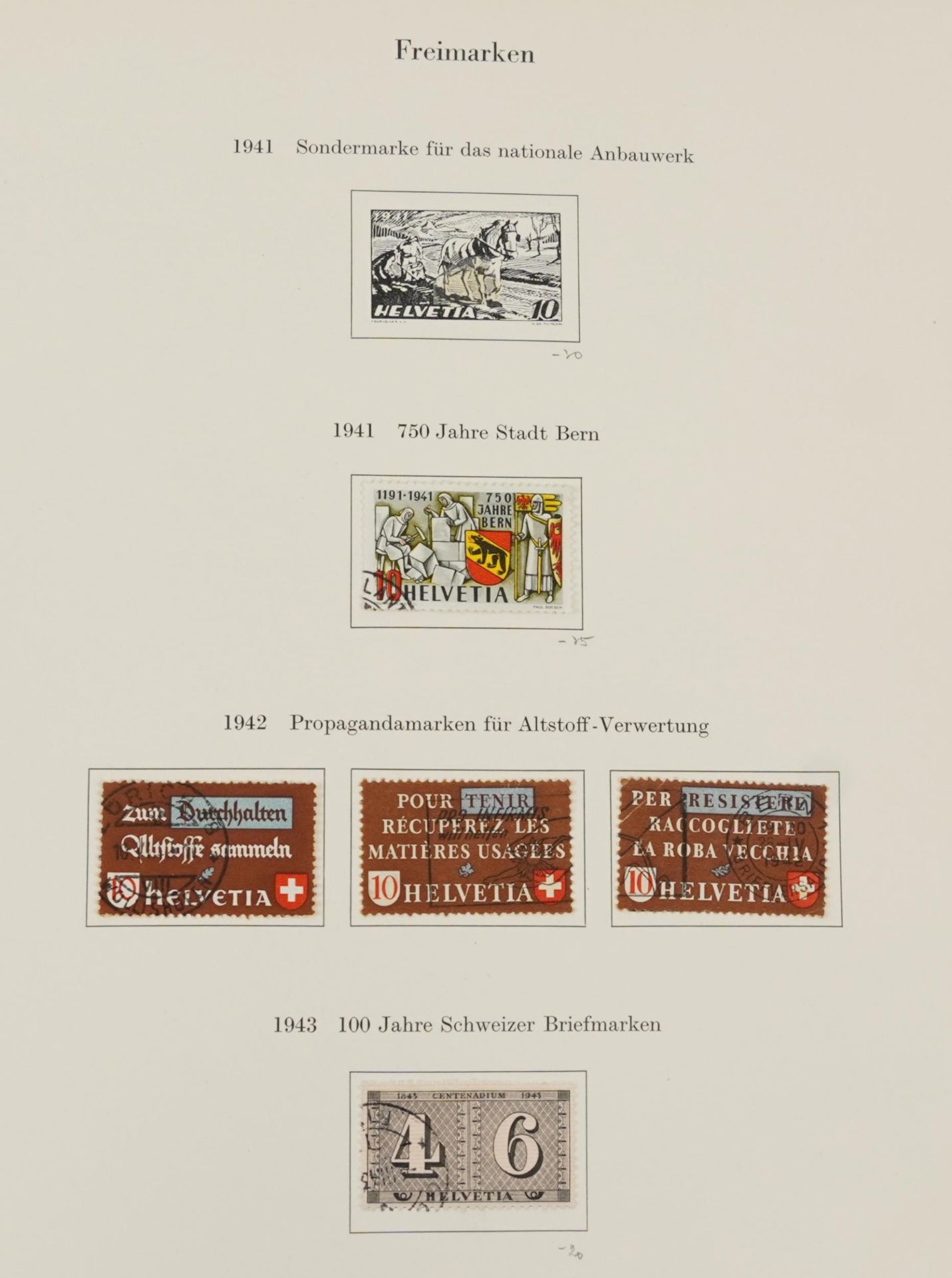 Collection of Swiss stamps arranged in a stock book : For further information on this lot please - Image 5 of 10