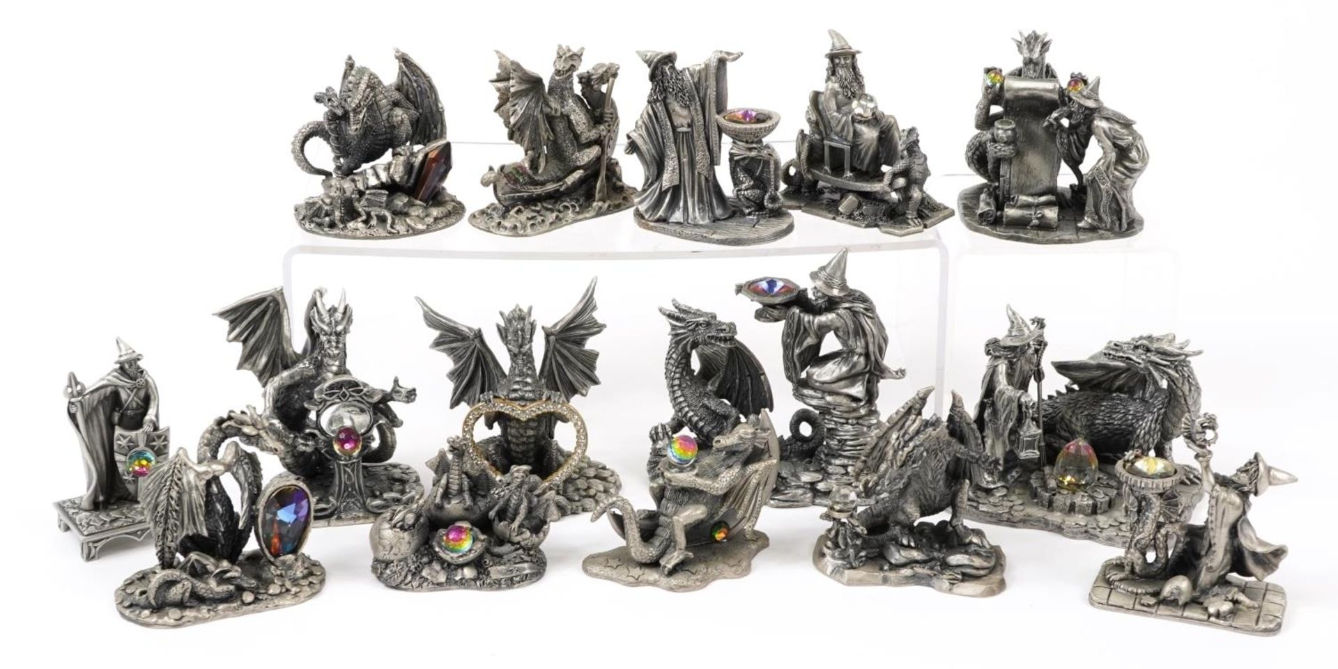 Fifteen Myth & Magic pewter figures including Collector's Club and Loyalty Studio editions, the