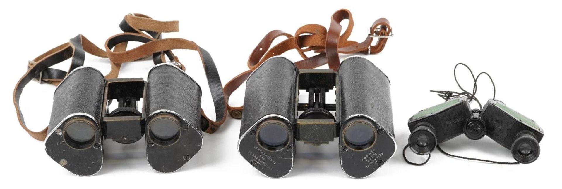 Three pairs of vintage binoculars with cases including two pairs by Trieder Binocle C P Goerz of - Bild 2 aus 4