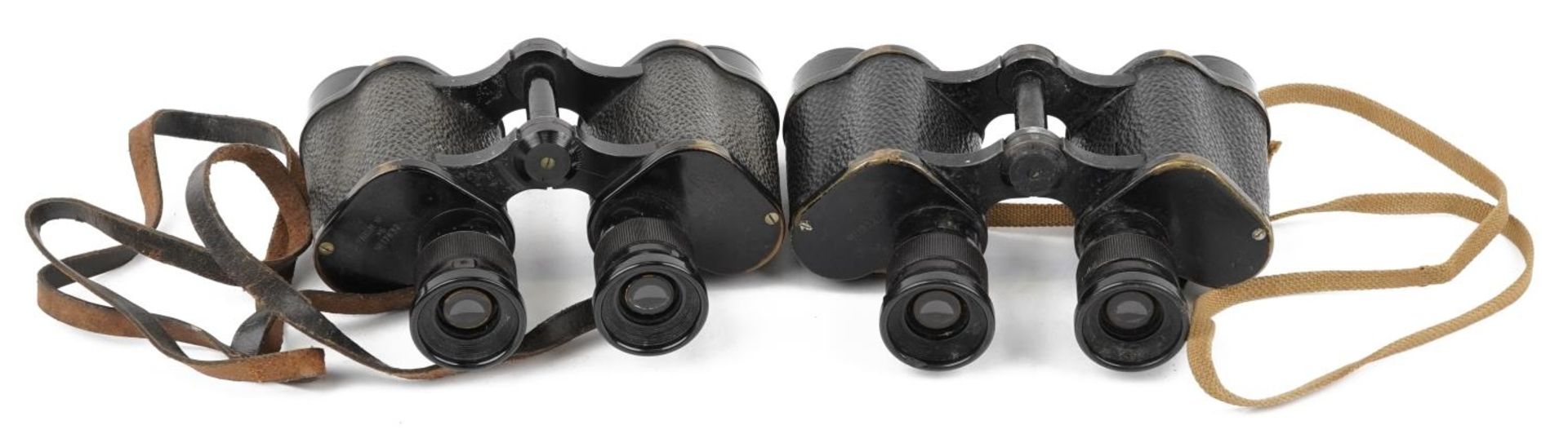 Kershaw & Son of Leeds, two pairs of military interest Bino Prism No 2 MK 2 x 6 binoculars with - Bild 3 aus 4