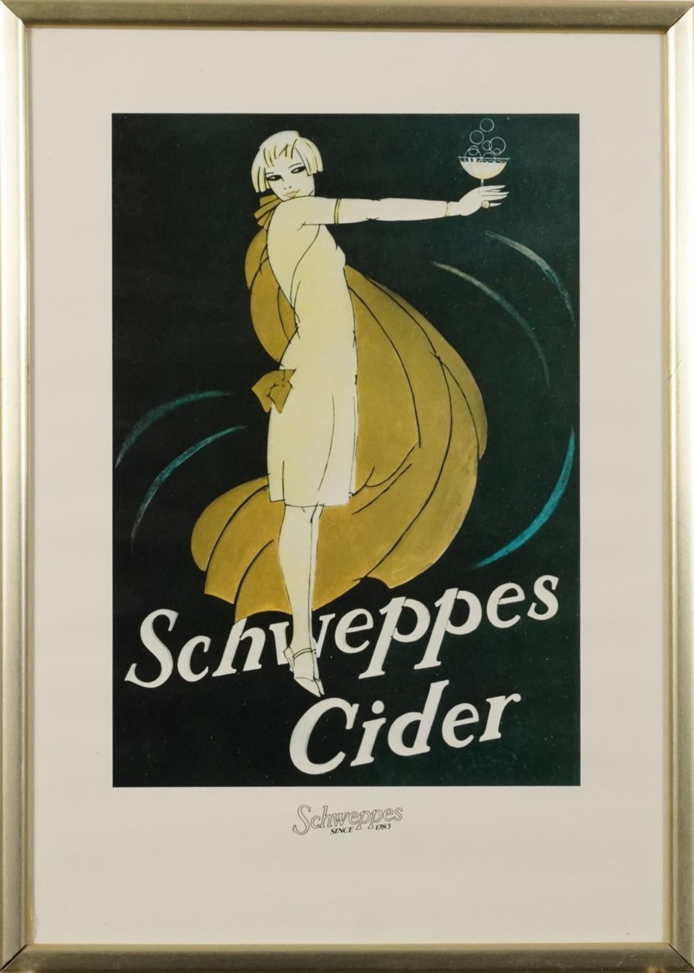 Schweppes, Cider, Tonic Water, Ginger Ale and Lemon Squash, set of six posters, framed and glazed, - Image 7 of 20