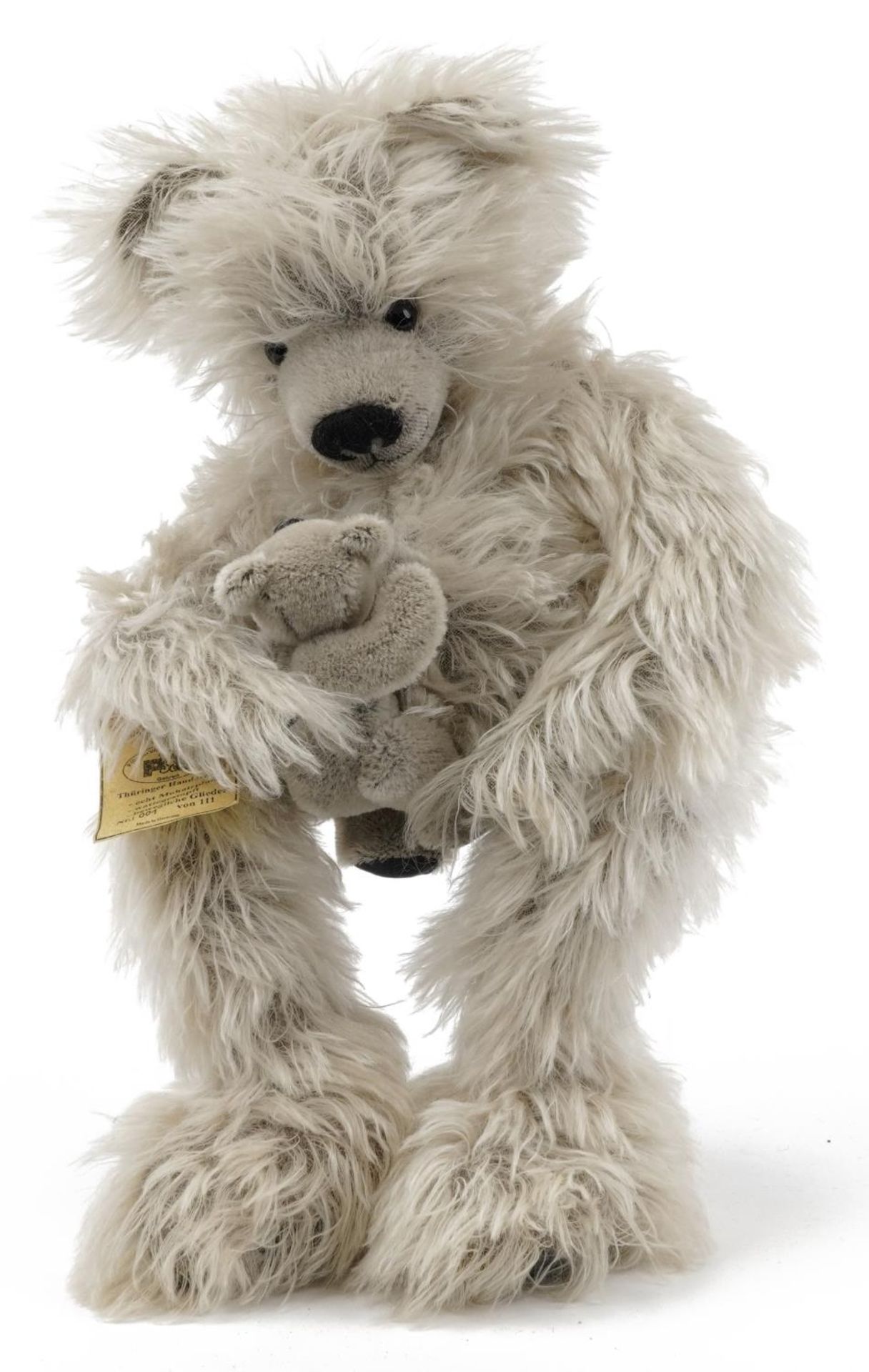 Plusch-und Stoffspielwaren, German limited edition teddy bear with cub Baren Traum with - Image 2 of 4