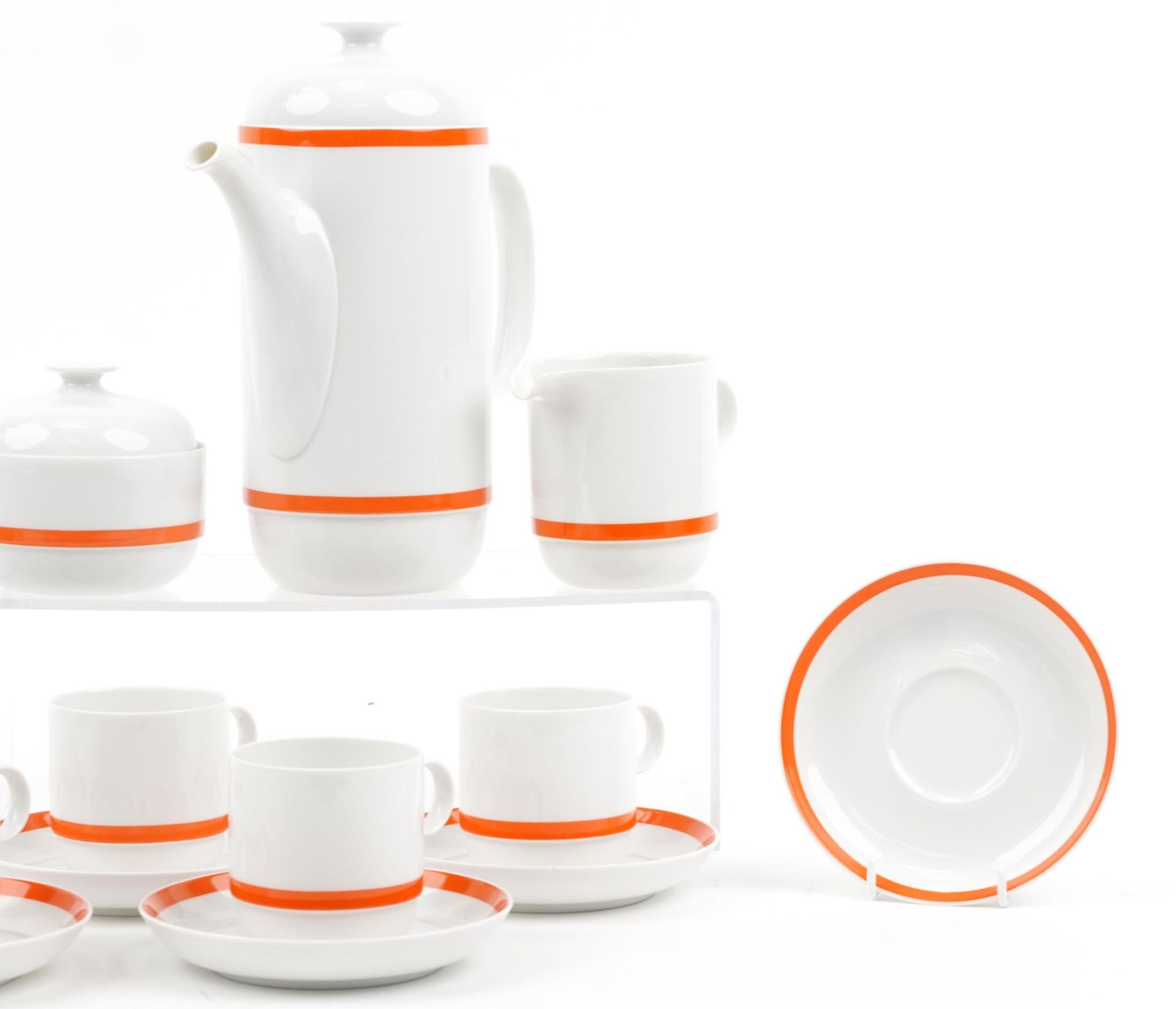 Rosenthal studio line part coffee set comprising coffee pot, milk jug, lidded sugar bowl, five - Bild 3 aus 4