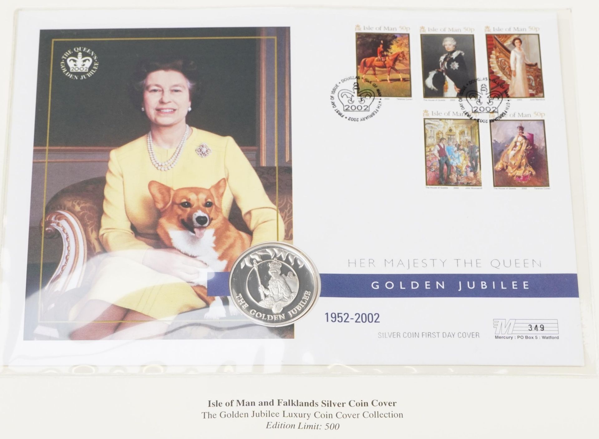 The Queen's Golden Jubilee coin covers arranged in two albums including Isle of Man & Falklands - Image 9 of 11