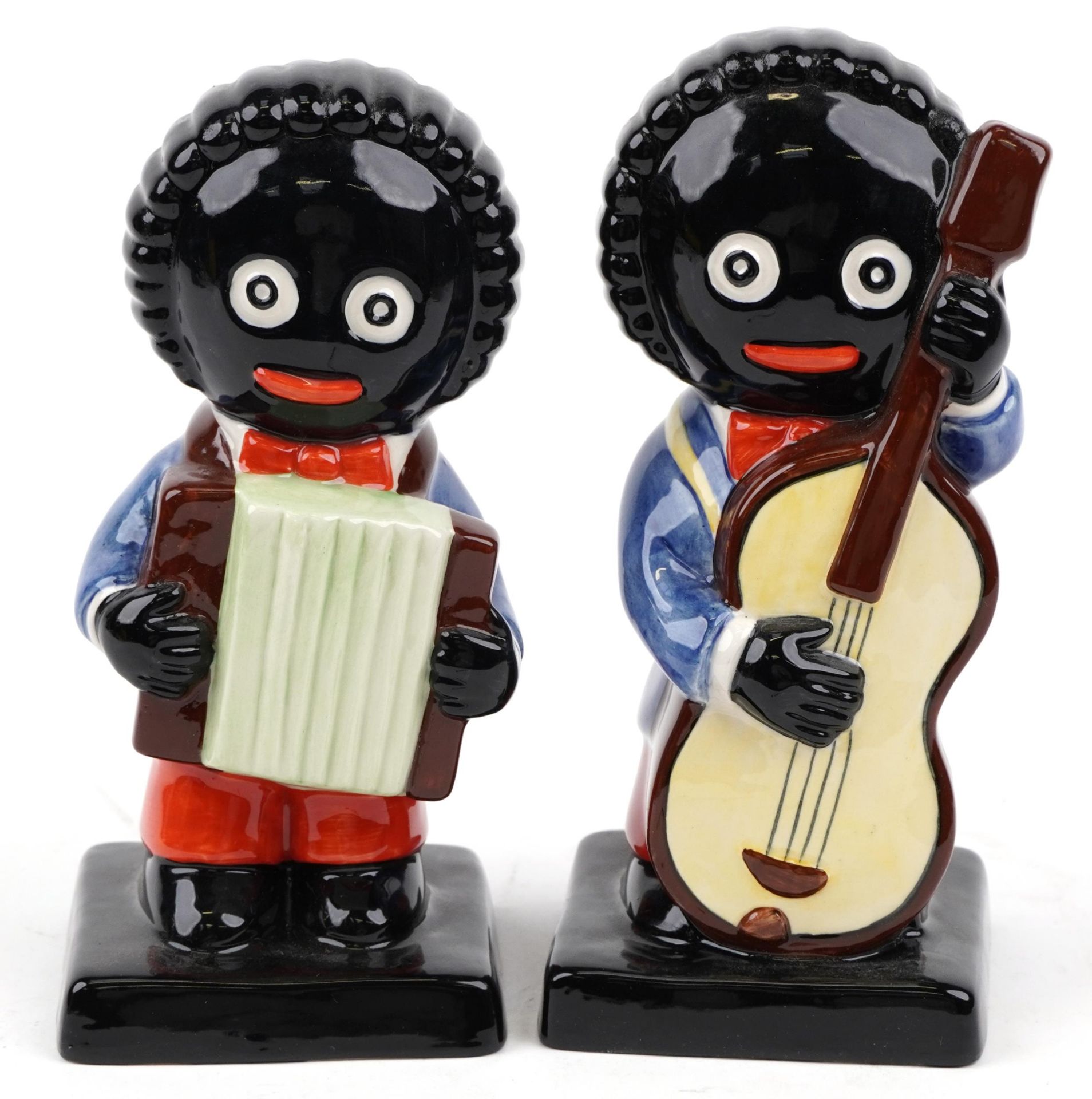 Two Carltonware Golly Band musicians comprising Accordionist limited edition 212/1000 and Double