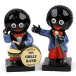 Two Carltonware Golly Band Musicians including Drummer and Singer limited edition 196/750, the