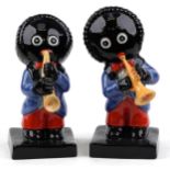 Two Carltonware Golly Band musicians comprising Trumpeter limited edition 240/500 and Saxophonist