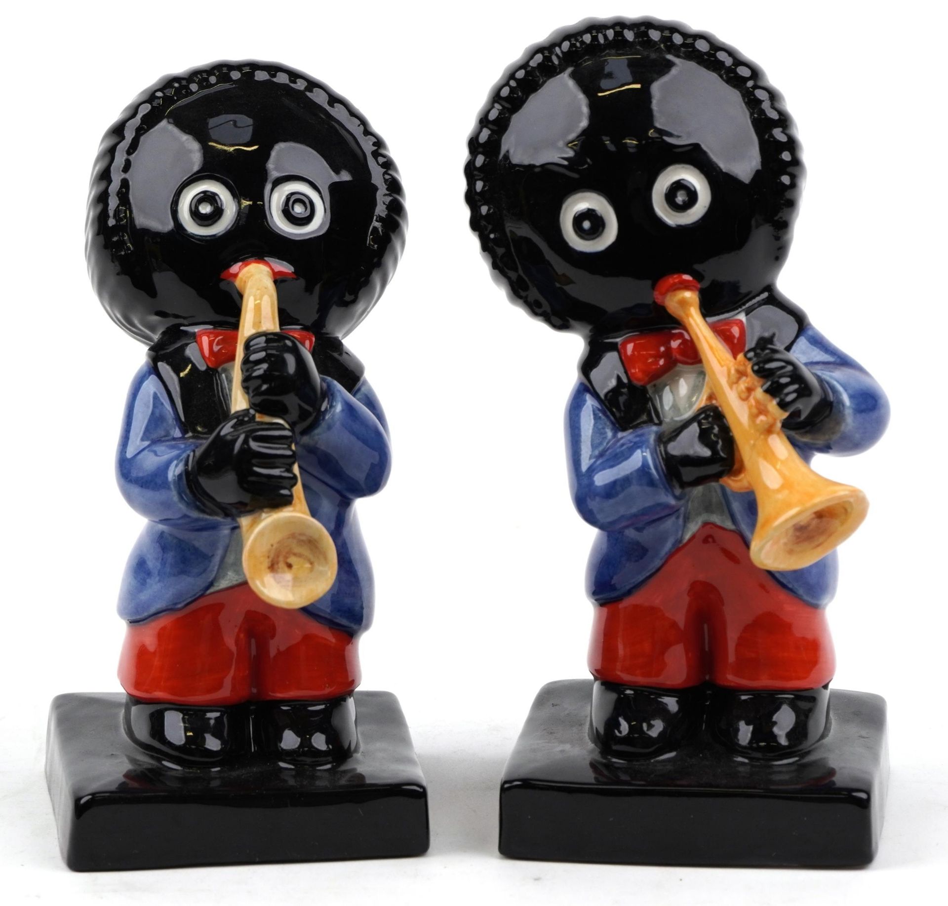 Two Carltonware Golly Band musicians comprising Trumpeter limited edition 240/500 and Saxophonist