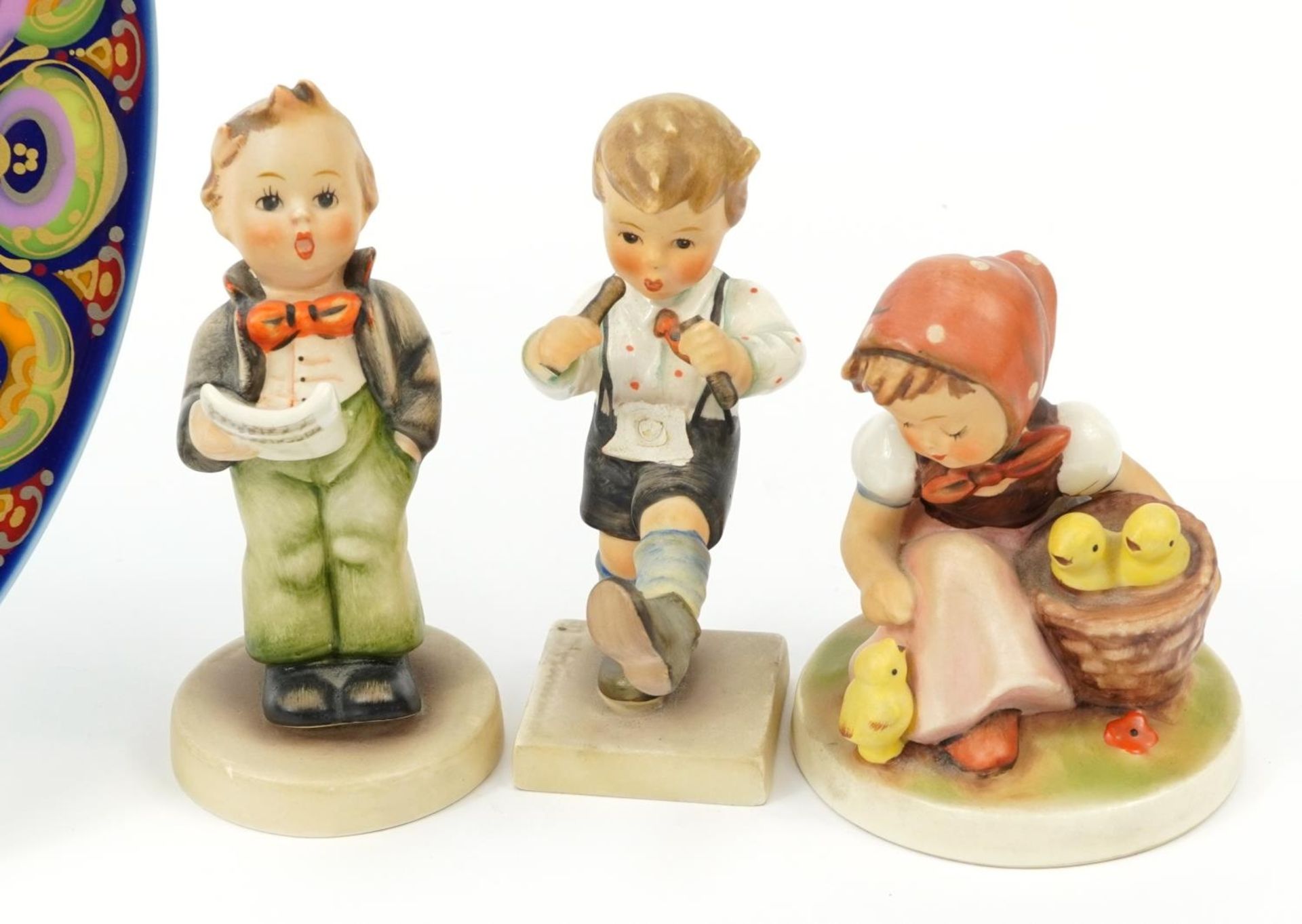 Two Goebel Hummel figures and a Rosenthal Galerie plate signed by Bjorn Wiinblad, the largest 29cm - Image 3 of 6