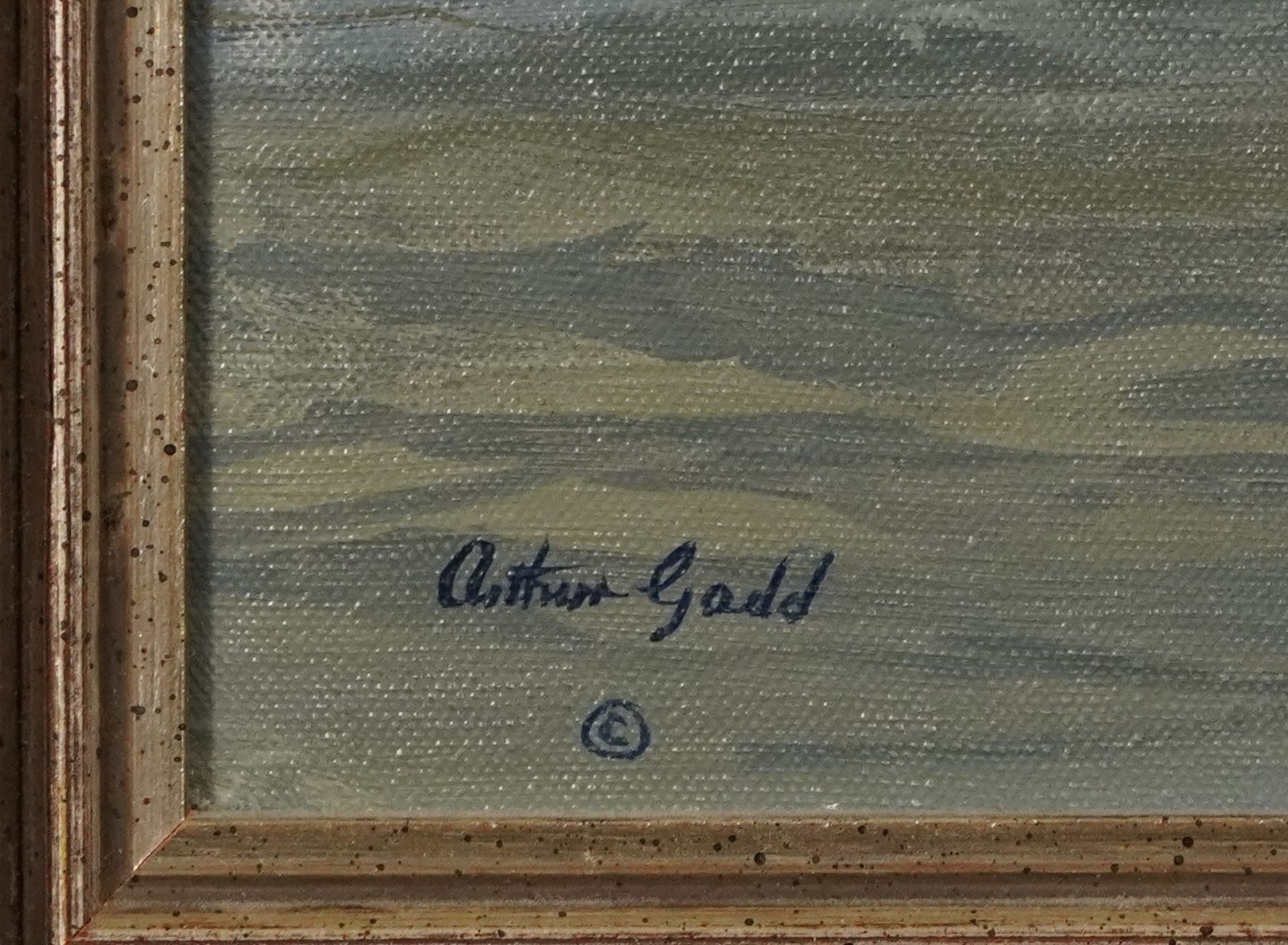 Arthur Gadd - Princess Elizabeth paddle steamer, Harrison's Warf, oil on canvas, details verso, - Image 3 of 7
