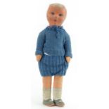 Deans Rag Book Co, Vintage Deans A1 cloth doll, 40cm high : For further information on this lot