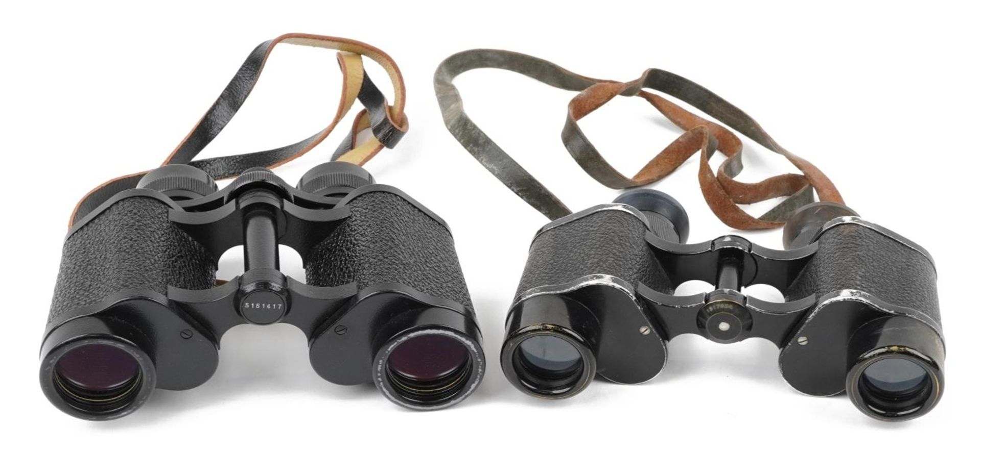 Two pairs of Carl Zeiss Jena binoculars with cases comprising Telex 6 x 24 and Jenoptem 8 x 30 : For - Bild 2 aus 3