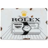 Rolex enamel advertising sign, 30cm x 20cm : For further information on this lot please contact