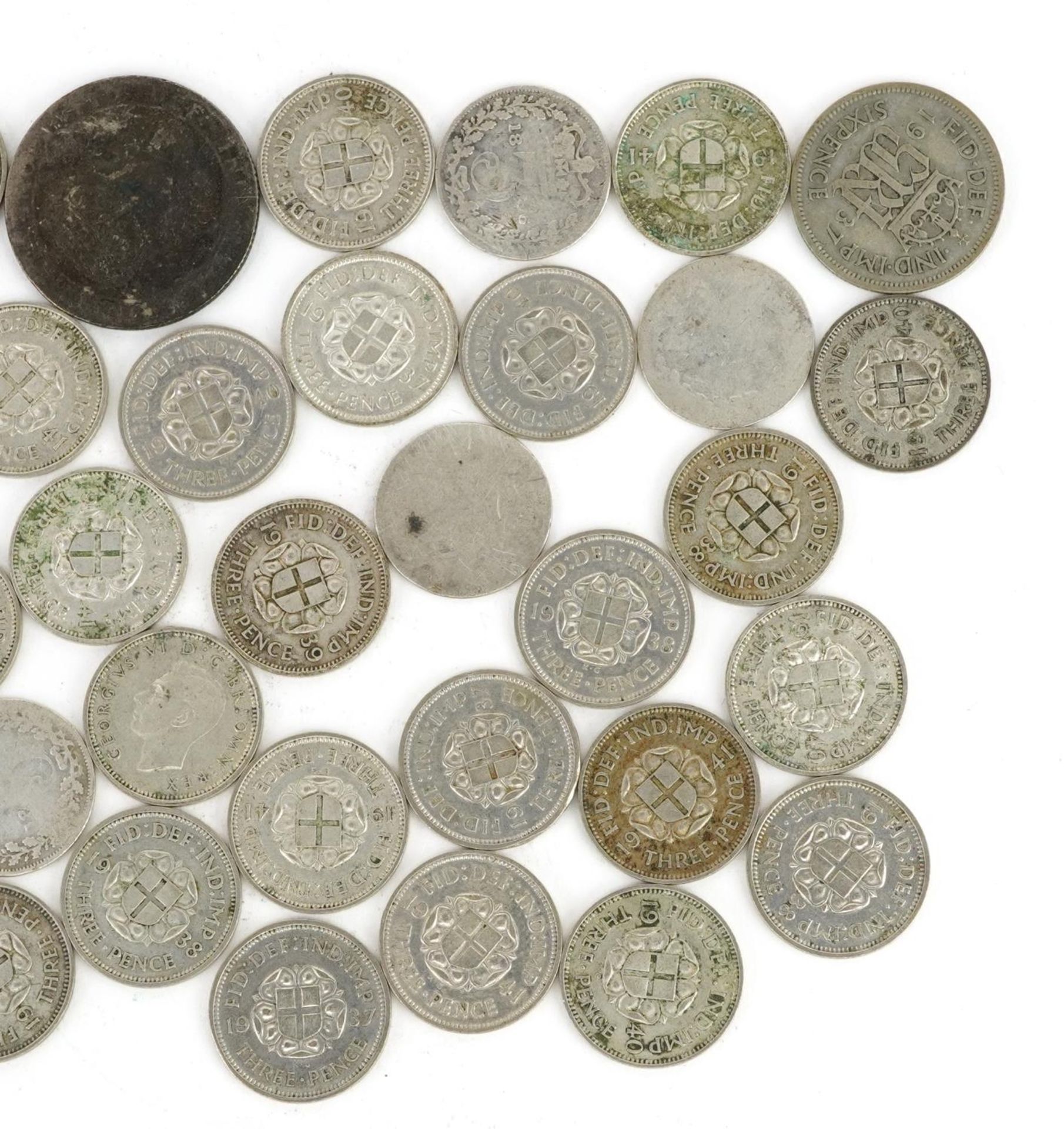 Collection of Victorian and later thrupenny bits, 71g : For further information on this lot please - Image 3 of 6