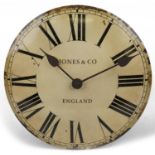 Jones & Co style enamel style wall clock, 40cm in diameter : For further information on this lot