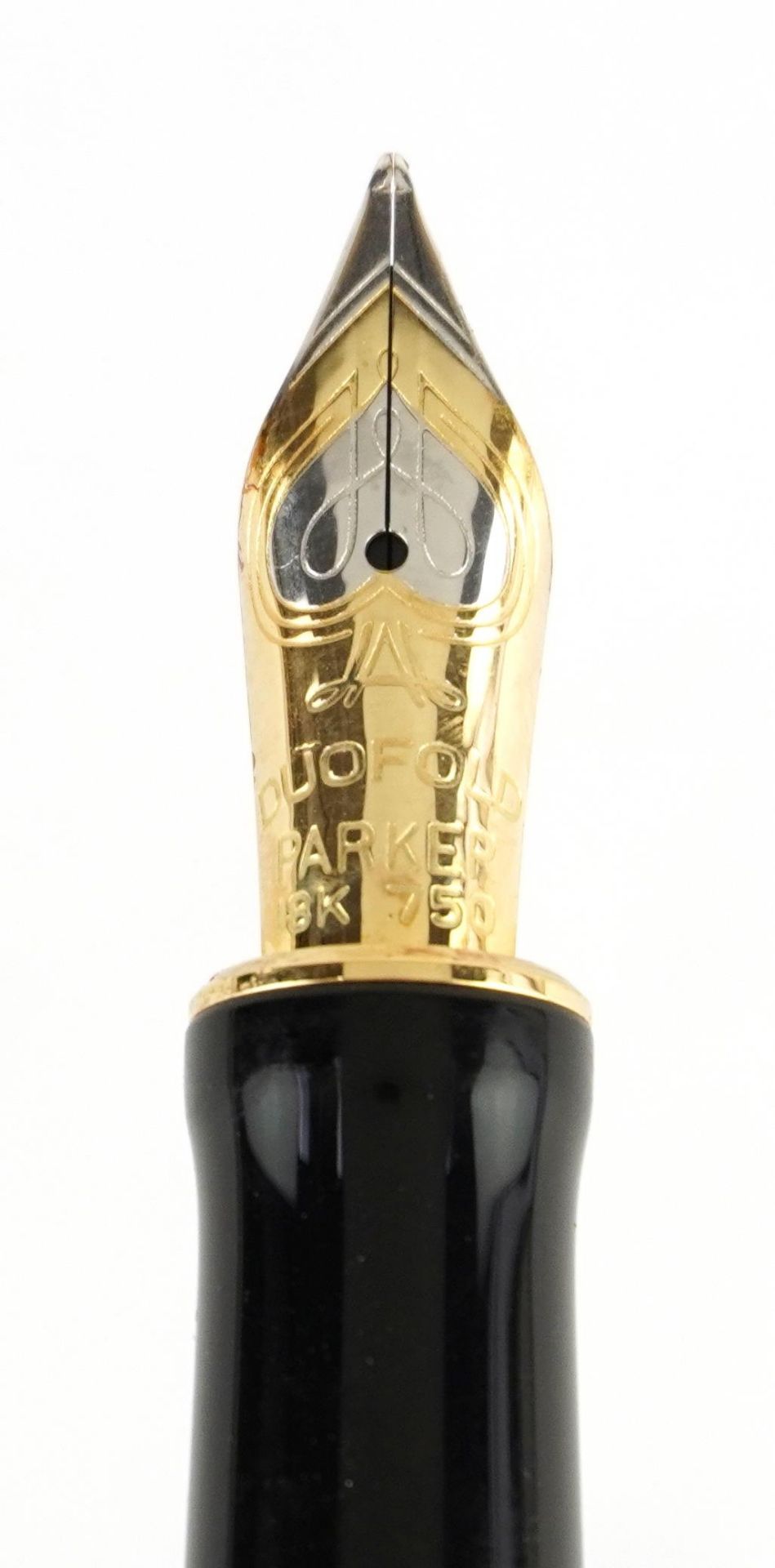 Parker Duofold Staff limited edition marbleised fountain pen with 18k gold nib, certificate numbered - Bild 4 aus 4