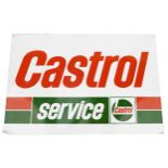 Castrol service enamel advertising sign, 92cm x 61cm : For further information on this lot please